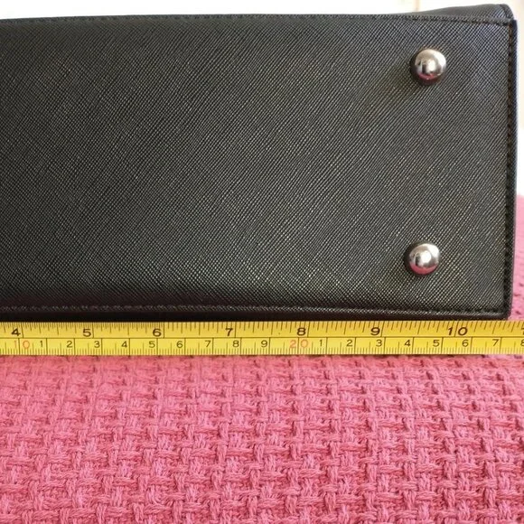 Studio Cult Binder Clip Bag Purse in Black and Silver - Picture 9 of 16